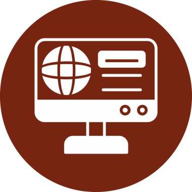 Bilgisayar monitörü. Web simgesi