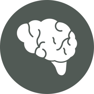 Beyin. Web simgesi basit illüstrasyon