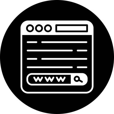 tarayıcı simgesi vektör illüstrasyonu