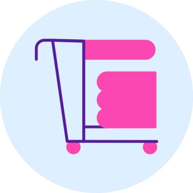 Alışveriş arabası ikon vektör illüstrasyonu