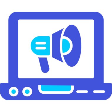 megafon ikonu. Vektör illüstrasyonu