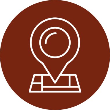 Harita işaretleyici simgesi, vektör illüstrasyonu