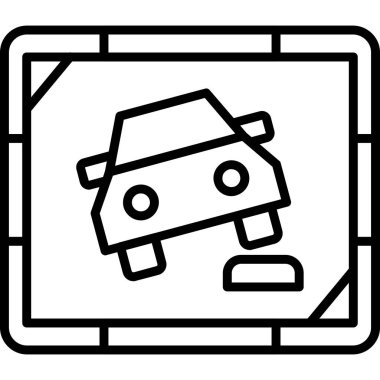 araba simgesi vektör illüstrasyonu