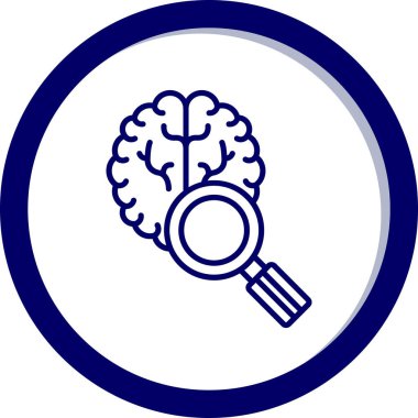 Beyin. Web simgesi basit illüstrasyon