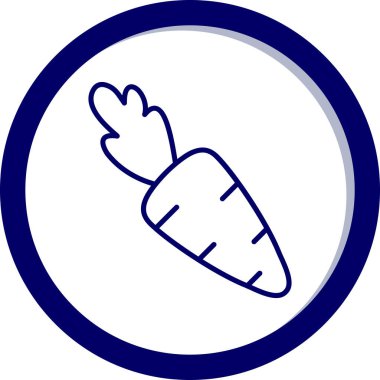 Havuç. Web simgesi basit illüstrasyon