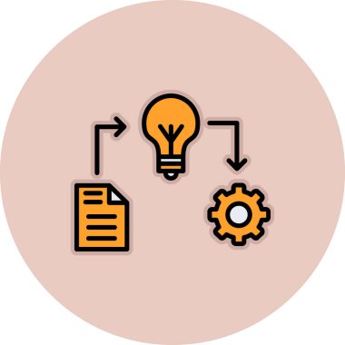 yaratıcı ve fikir renkli simgeler, vektör