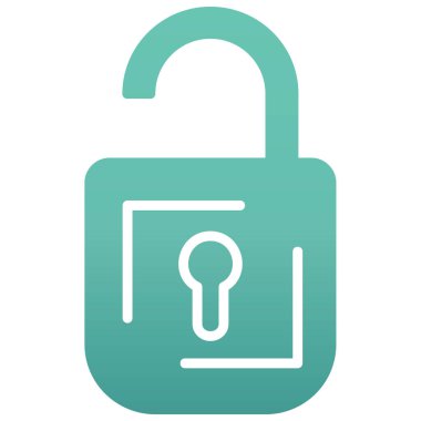 Kilit. Web simgesi basit illüstrasyon