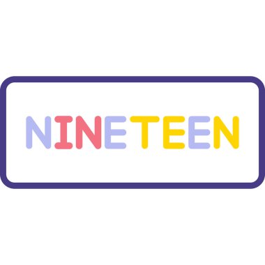 9 yıllık modern simgenin vektör illüstrasyonu