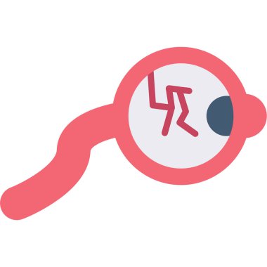 Virüs vektör renk çizgisi simgesi