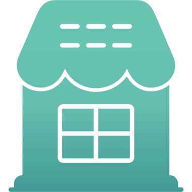 Dükkan. Web simgesi basit illüstrasyon