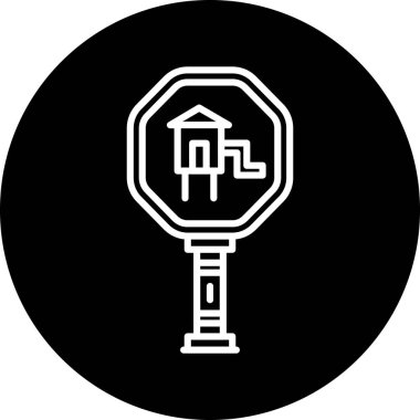 Bir ev simgesinin vektör illüstrasyonu