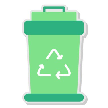 çöp simgesi vektör illüstrasyonu