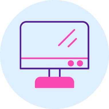 Bilgisayar. Web simgesi basit tasarım