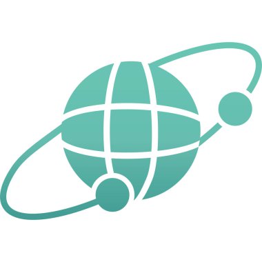 Beyaz arkaplanda gezegen simgesi