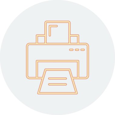 Yazıcı. Web simgesi basit illüstrasyon