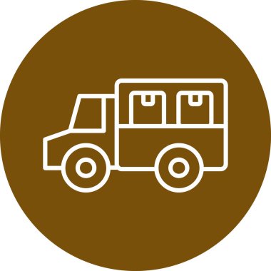 Kamyon simgesinin vektör illüstrasyonu