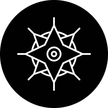 Pusula. Web simgesi basit illüstrasyon