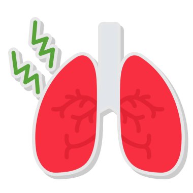Lung Simge Vektör İllüstrasyonu