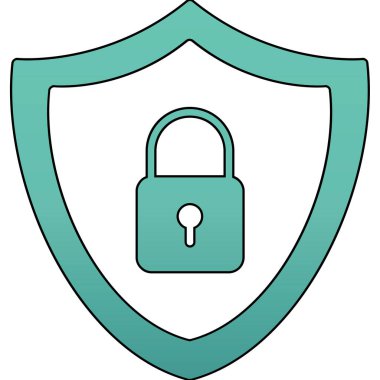 Asma kilit simgesi. Web için kilit vektör simgesinin özet çizimi