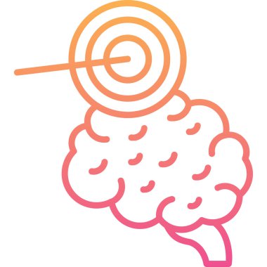 Beyin. Web simgesi basit tasarım