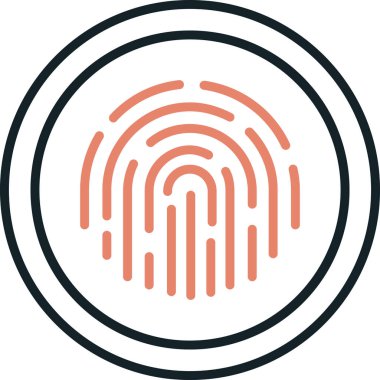 parmak izi ikonu vektör illüstrasyonu
