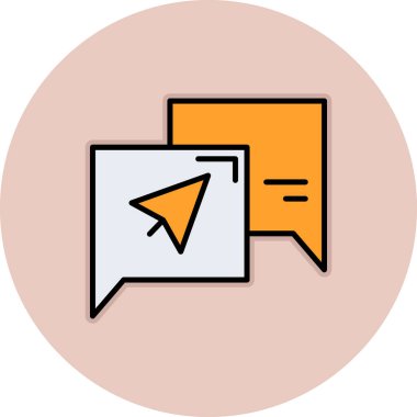 Vektör iletisi Simgesi illüstrasyonu