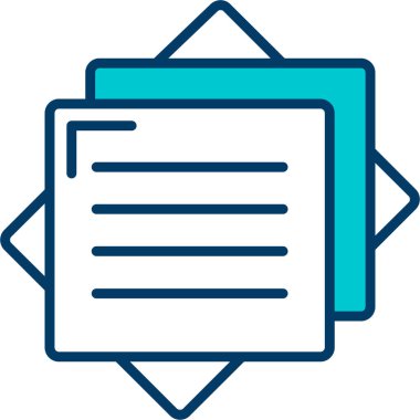 Kağıt simgesinin vektör illüstrasyonu