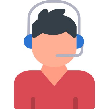 Avatar man simgesi, vektör illüstrasyonu