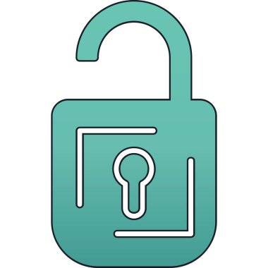 asma kilit ikon vektör çizimi