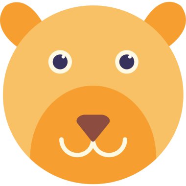 sevimli aslan yüz simgesi