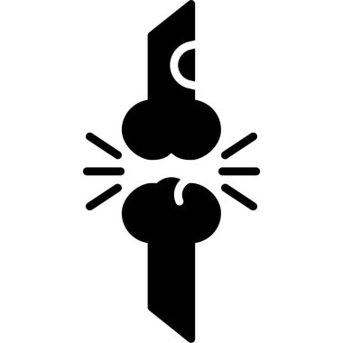 vector illustration of modern b lack icon isolated on white background