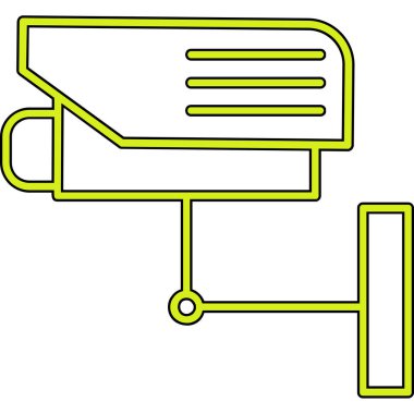 Basit vektör illüstrasyon ccTV kamerası