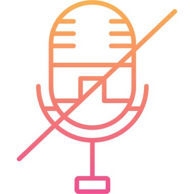 Mikrofon. Web simgesi basit illüstrasyon