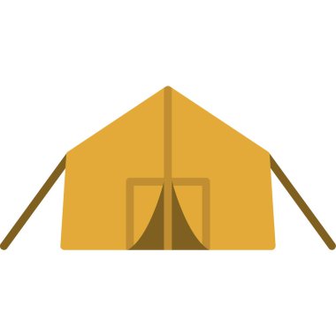 Çadır simge vektör işareti ve beyaz arka plan üzerinde izole sembolü,