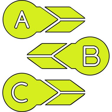 Bir yeşil ok simgelerinin vektör illüstrasyonu