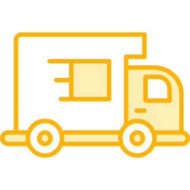 Kamyon. Web simgesi basit illüstrasyon