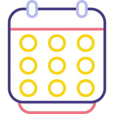 Takvim. Web simgesi basit illüstrasyon