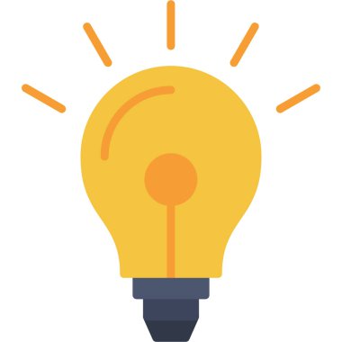 Işık fikri ampulü. vektör illüstrasyonu