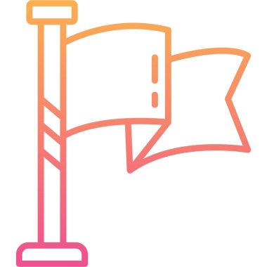 Bayrak. Web simgesi basit illüstrasyon