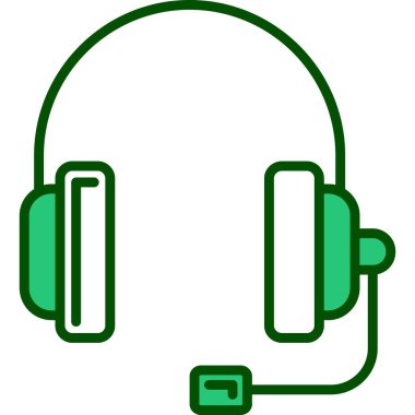 kulaklık simgesi, vektör illüstrasyonu