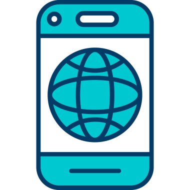 Akıllı telefon. Web simgesi basit illüstrasyon