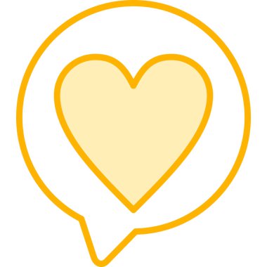 Kalp. Web simgesi basit illüstrasyon