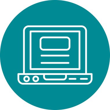 Bilgisayar. Web simgesi basit illüstrasyon