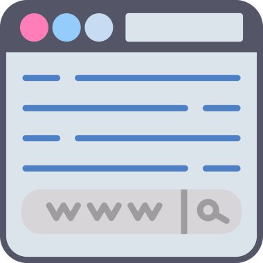 tarayıcı simgesi vektör illüstrasyonu