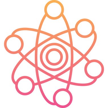 atom. Web simgesi basit illüstrasyon