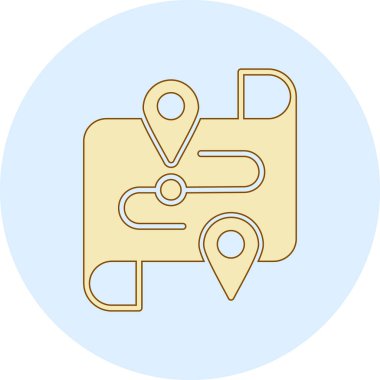 harita simgesinin vektör illüstrasyonu