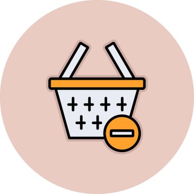 Alışveriş sepeti. Basit resimleme