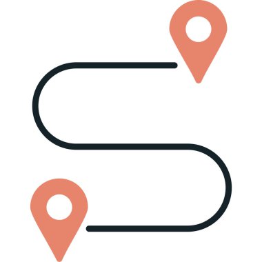 gps harita konumu simgesi doldurulmuş dış hat biçimi