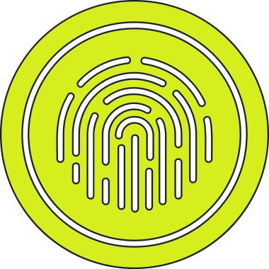 parmak izi ikonu vektör illüstrasyonu