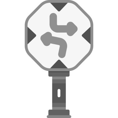 Basit tasarım izole vektör illüstrasyonunda trafik ışığı simgesi